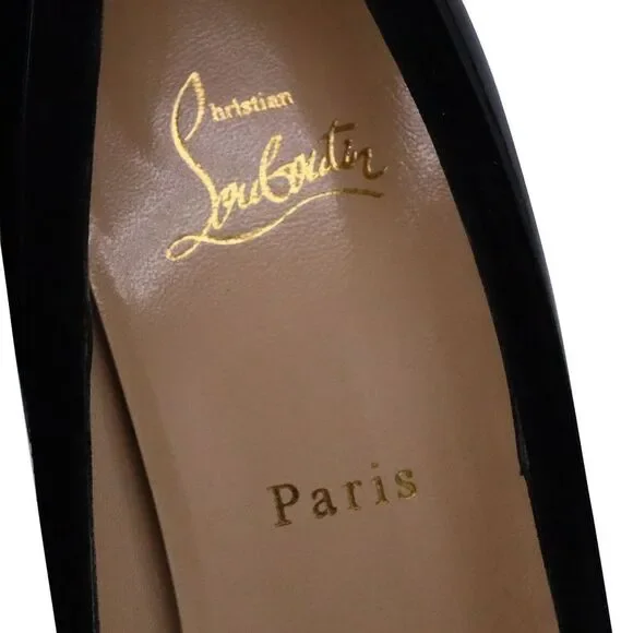 Christian Louboutin Asteroid Platform Pumps in Black Patent Leather and Suede - Picture 8 of 11
